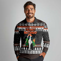 I Regret Nothing Cat Christmas Christmas Long Sleeve Polo Shirt Xmas Holiday Patterns - Wonder Print Shop