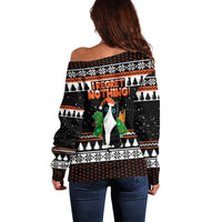 I Regret Nothing Cat Christmas Christmas Off Shoulder Sweater Xmas Holiday Patterns - Wonder Print Shop