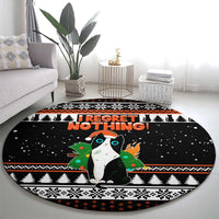 I Regret Nothing Cat Christmas Christmas Round Carpet Xmas Holiday Patterns - Wonder Print Shop