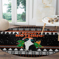 I Regret Nothing Cat Christmas Christmas Round Carpet Xmas Holiday Patterns - Wonder Print Shop