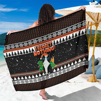 I Regret Nothing Cat Christmas Christmas Sarong Xmas Holiday Patterns - Wonder Print Shop