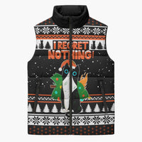 I Regret Nothing Cat Christmas Christmas Sleeveless Puffer Jacket Xmas Holiday Patterns - Wonder Print Shop