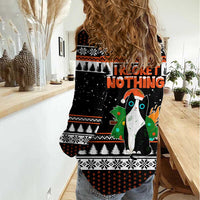 I Regret Nothing Cat Christmas Christmas Women Casual Shirt Xmas Holiday Patterns - Wonder Print Shop