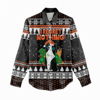 I Regret Nothing Cat Christmas Christmas Women Casual Shirt Xmas Holiday Patterns - Wonder Print Shop