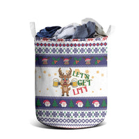 Reindeer Beer Christmas Laundry Basket Xmas Holiday Patterns - Wonder Print Shop