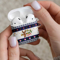Reindeer Beer Christmas AirPods Case Xmas Holiday Patterns - Wonder Print Shop