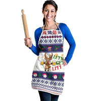 Reindeer Beer Christmas Apron Xmas Holiday Patterns - Wonder Print Shop