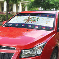 Reindeer Beer Christmas Auto Sun Shade Xmas Holiday Patterns - Wonder Print Shop
