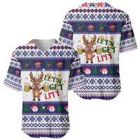 Reindeer Beer Christmas Baseball Jersey Xmas Holiday Patterns - Wonder Print Shop