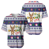 Reindeer Beer Christmas Baseball Jersey Xmas Holiday Patterns - Wonder Print Shop