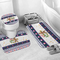 Reindeer Beer Christmas Bathroom Set Xmas Holiday Patterns - Wonder Print Shop