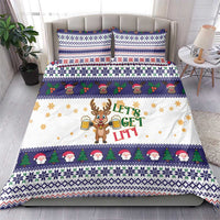 Reindeer Beer Christmas Bedding Set Xmas Holiday Patterns - Wonder Print Shop