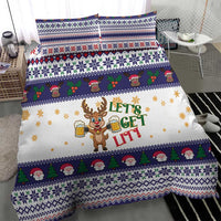 Reindeer Beer Christmas Bedding Set Xmas Holiday Patterns - Wonder Print Shop