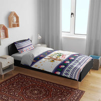 Reindeer Beer Christmas Bedding Set Xmas Holiday Patterns - Wonder Print Shop