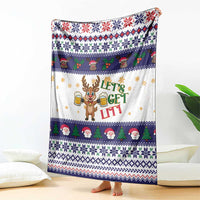 Reindeer Beer Christmas Blanket Xmas Holiday Patterns - Wonder Print Shop