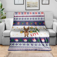 Reindeer Beer Christmas Blanket Xmas Holiday Patterns - Wonder Print Shop