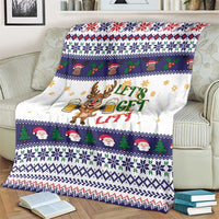 Reindeer Beer Christmas Blanket Xmas Holiday Patterns - Wonder Print Shop