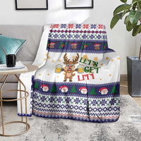 Reindeer Beer Christmas Blanket Xmas Holiday Patterns - Wonder Print Shop