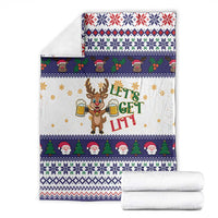 Reindeer Beer Christmas Blanket Xmas Holiday Patterns - Wonder Print Shop