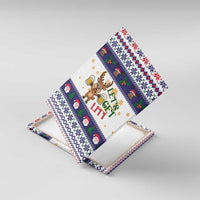 Reindeer Beer Christmas Canvas Wall Art Xmas Holiday Patterns - Wonder Print Shop