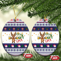 Reindeer Beer Christmas Ceramic Ornament Xmas Holiday Patterns - Wonder Print Shop