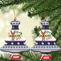 Reindeer Beer Christmas Ceramic Ornament Xmas Holiday Patterns - Wonder Print Shop