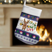 Reindeer Beer Christmas Stocking Xmas Holiday Patterns - Wonder Print Shop