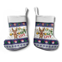 Reindeer Beer Christmas Stocking Xmas Holiday Patterns - Wonder Print Shop