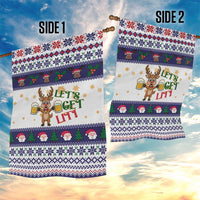 Reindeer Beer Christmas Garden Flag Xmas Holiday Patterns - Wonder Print Shop