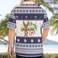 Reindeer Beer Christmas Hawaiian Shirt Xmas Holiday Patterns - Wonder Print Shop
