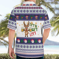 Reindeer Beer Christmas Hawaiian Shirt Xmas Holiday Patterns - Wonder Print Shop