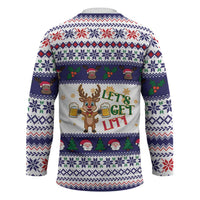 Reindeer Beer Christmas Hockey Jersey Xmas Holiday Patterns - Wonder Print Shop