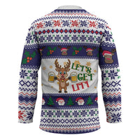 Reindeer Beer Christmas Hockey Jersey Xmas Holiday Patterns - Wonder Print Shop