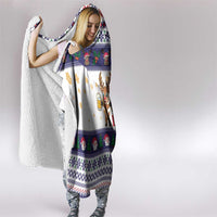 Reindeer Beer Christmas Hooded Blanket Xmas Holiday Patterns - Wonder Print Shop