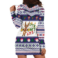 Reindeer Beer Christmas Hoodie Dress Xmas Holiday Patterns - Wonder Print Shop