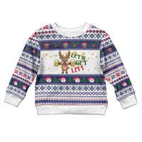 Reindeer Beer Christmas Kid Ugly Christmas Sweater Xmas Holiday Patterns - Wonder Print Shop