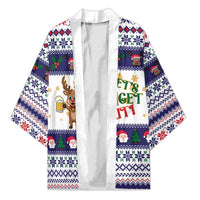 Reindeer Beer Christmas Kimono Xmas Holiday Patterns - Wonder Print Shop