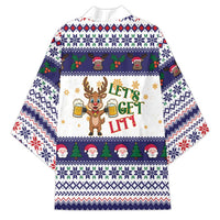 Reindeer Beer Christmas Kimono Xmas Holiday Patterns - Wonder Print Shop