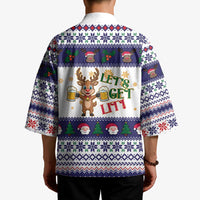 Reindeer Beer Christmas Kimono Xmas Holiday Patterns - Wonder Print Shop