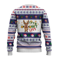 Reindeer Beer Christmas Ugly Christmas Sweater Xmas Holiday Patterns - Wonder Print Shop