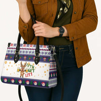 Reindeer Beer Christmas Leather Bag Xmas Holiday Patterns - Wonder Print Shop