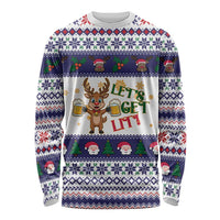 Reindeer Beer Christmas Long Sleeve Shirt Xmas Holiday Patterns - Wonder Print Shop
