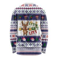 Reindeer Beer Christmas Long Sleeve Shirt Xmas Holiday Patterns - Wonder Print Shop