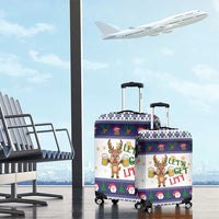 Reindeer Beer Christmas Luggage Cover Xmas Holiday Patterns - Wonder Print Shop