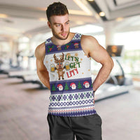 Reindeer Beer Christmas Men Tank Top Xmas Holiday Patterns - Wonder Print Shop