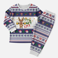 Reindeer Beer Christmas Pajama Set Xmas Holiday Patterns - Wonder Print Shop