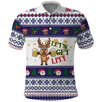 Reindeer Beer Christmas Polo Shirt Xmas Holiday Patterns - Wonder Print Shop