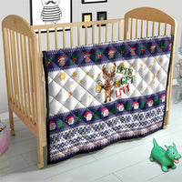 Reindeer Beer Christmas Quilt Xmas Holiday Patterns - Wonder Print Shop