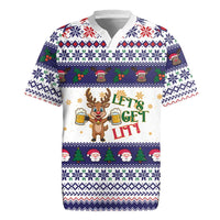 Reindeer Beer Christmas Rugby Jersey Xmas Holiday Patterns - Wonder Print Shop