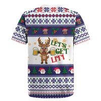 Reindeer Beer Christmas Rugby Jersey Xmas Holiday Patterns - Wonder Print Shop